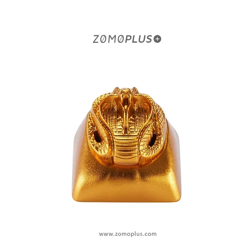 ZOMO Golden Cobra Keycaps Aluminum Alloy Fantastic Beasts Series Custom Mechanical Keyboard 3D Animal Point Keycap Boys Gifts