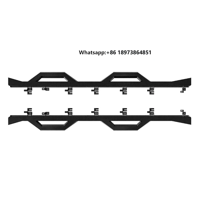 

2023+ Cybertruck Accessories Heavy Duty Steel Running Boards Q235A Powder Coated Anti-Slip Replacement Plastic Rocker