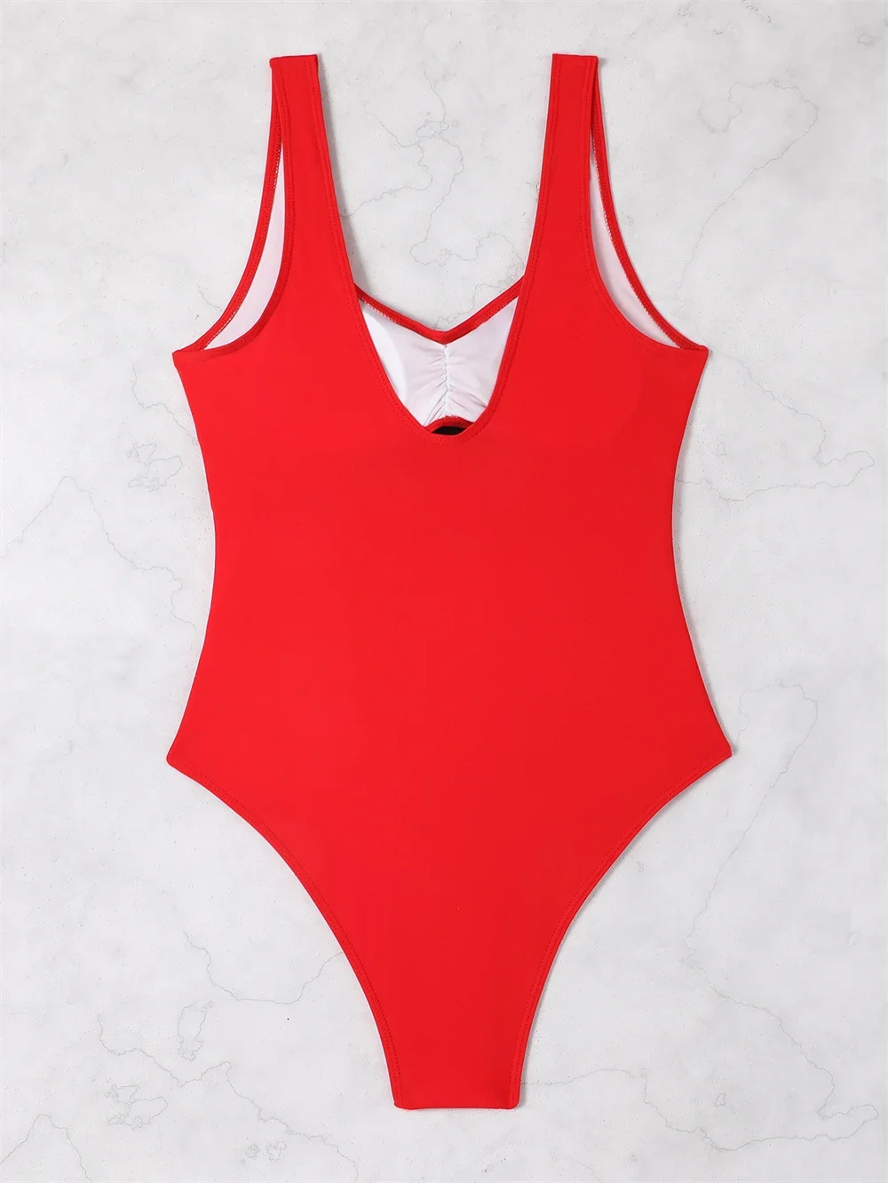 3D Flower Bikini Hollow Out Swimsuit RED Swimwear Backless Monokini Women One-Piece Bathing Suits Beach Outfit Biquinis Feminino