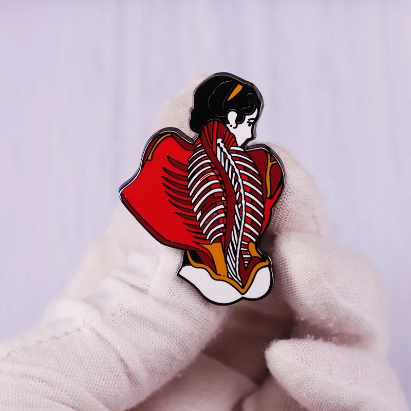 The Flayed Angel Enamel Pin Badge Art and Anatomy Brooch Fashion Jewelry Gift