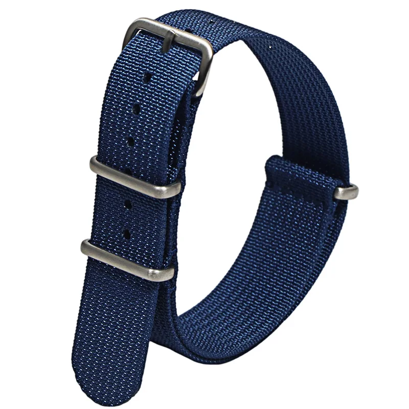 New Ribbed Nylon Strap 20mm 22mm Nylon Watch Straps Braid Ballistic Fabric Watchband Accessories for Military Watch Band