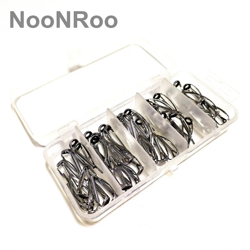 NooNRoo MN Tip Top 50PCS  5 Size in 1 Box   Fishing Rod Repair Guides Rod Building Accessory 50 Pcs /Box