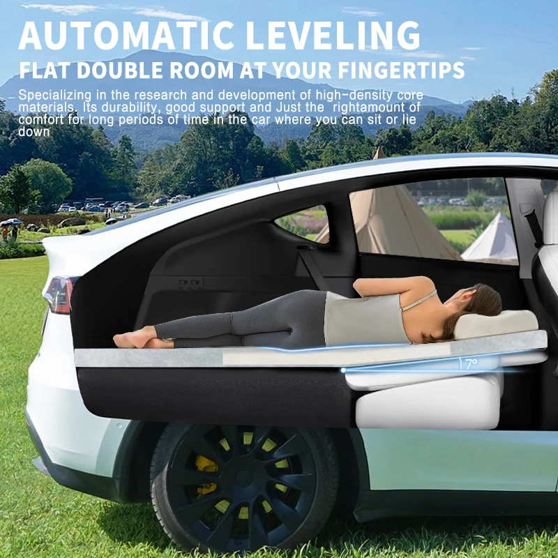 Camping Mattress For Tesla Model Y Juniper 2020-2025 2026 Memory Sponge Mattress Car Travel Bed Portable In Car Outdoor Camping