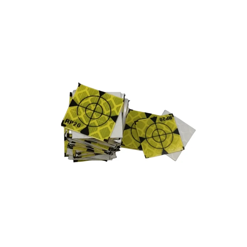100PCS REFLECTOR SHEET 20X20MM REFLECTIVE TAPE TARGET FOR TOTAL STATION FLUORESCENT GREEN REFLECTIVE TARGET