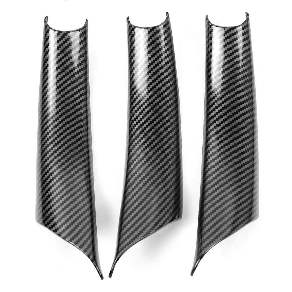 Zwart Koolstofvezel Patroon LHD RHD 3 stks/set auto Binnendeur Pull Handle Cover Voor BMW X5 E70 X6 E71 E72 2007-2014