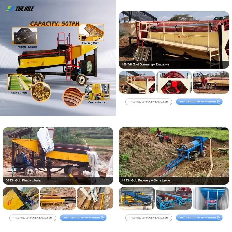 2026 CE Mobile Gold Wash Plant Mobile Drum Trommel Screen Gold Washing Plant for Ore Selection