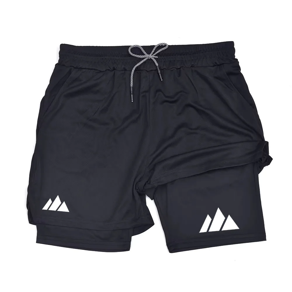 2026 Men's Sports Shorts Printed Sports Shorts, Double Layer, Quick Drying, Basketball, Fitness JW122
