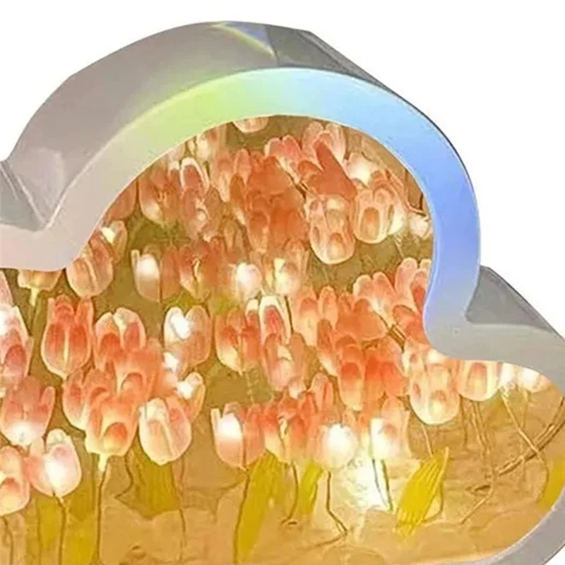 

ABCA-День Святого Валентина, цветок, ночник, облако, тюльпан, ручная работа, материал «сделай сам», домашний декор, зеркало, атмосфера, лампа, подарок на день рождения