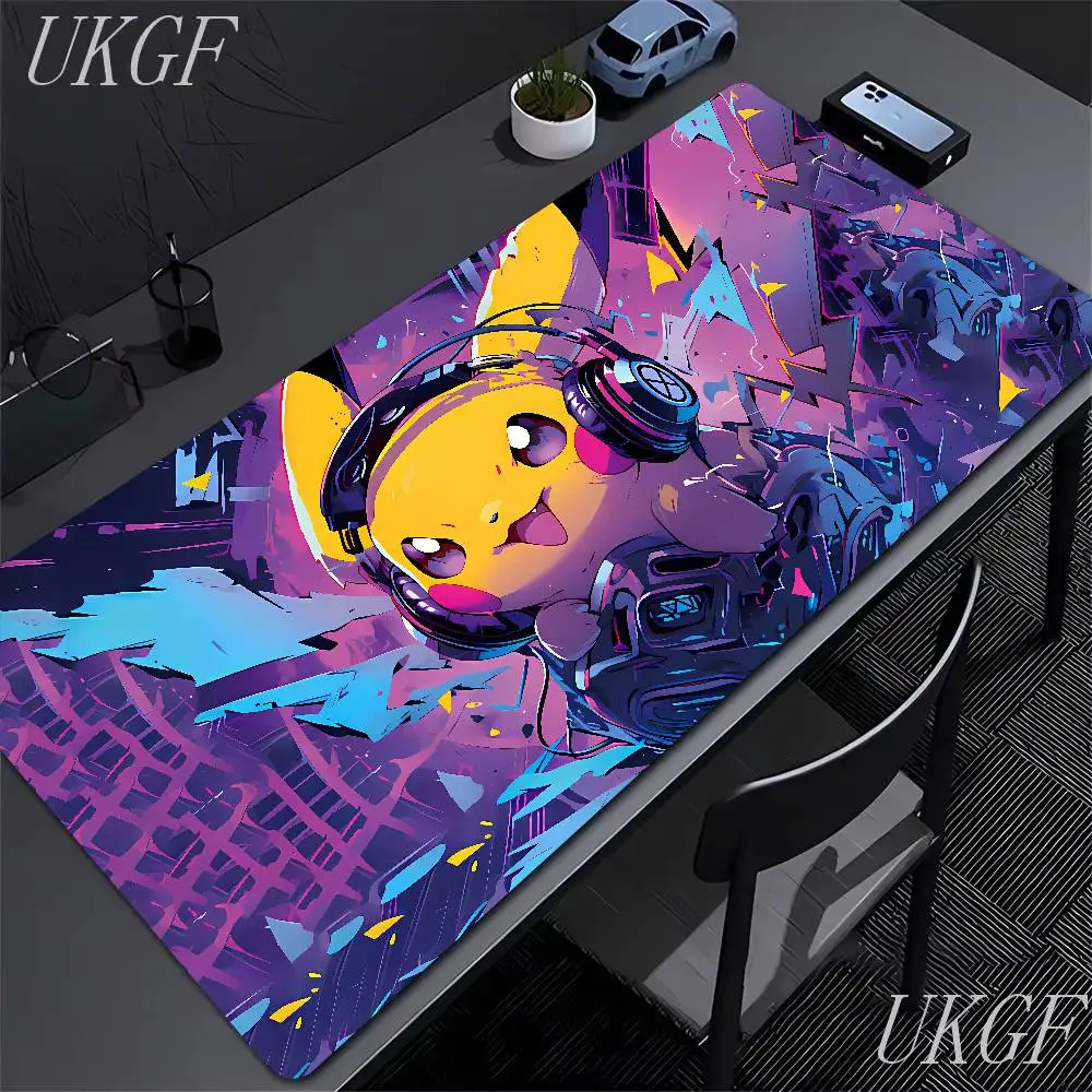 Pokemon Pikachu Gengar Anime XXL Gaming Mouse Pad Rubber Keyboard Mousepad 2MM Edge