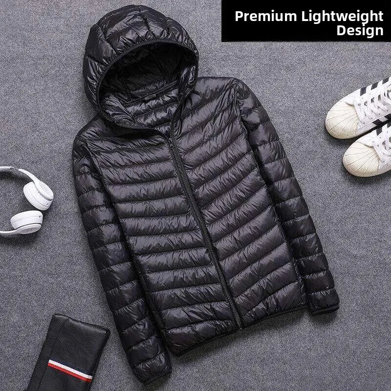 

Fashionable Lightweight Short Hooded down Cotton Jacket for Men Autumn Winter New Style Warmth Youth Standard Fit Cotton ...