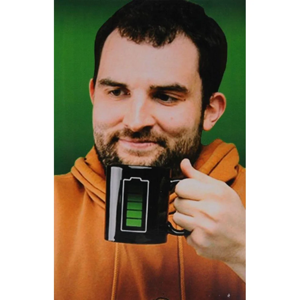 

Color-Changing Ceramic Mug Black 95x82cm Heat Activated Reveal Pattern Hot Drink Cup Coffee Tea Milk Cup Heat Mug