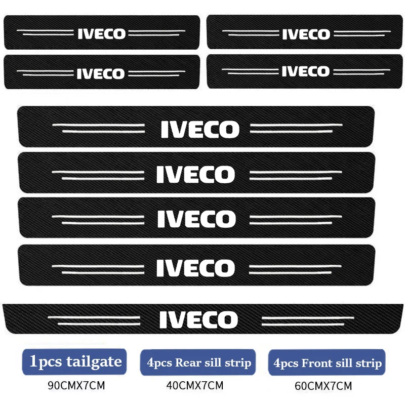 عتبة السيارات الحرس SEAMETAL ملصقات السيارات حافة الباب حامي المضادة للخدش ل Iveco Daily IV V VI Van EcoDaily اكسسوارات