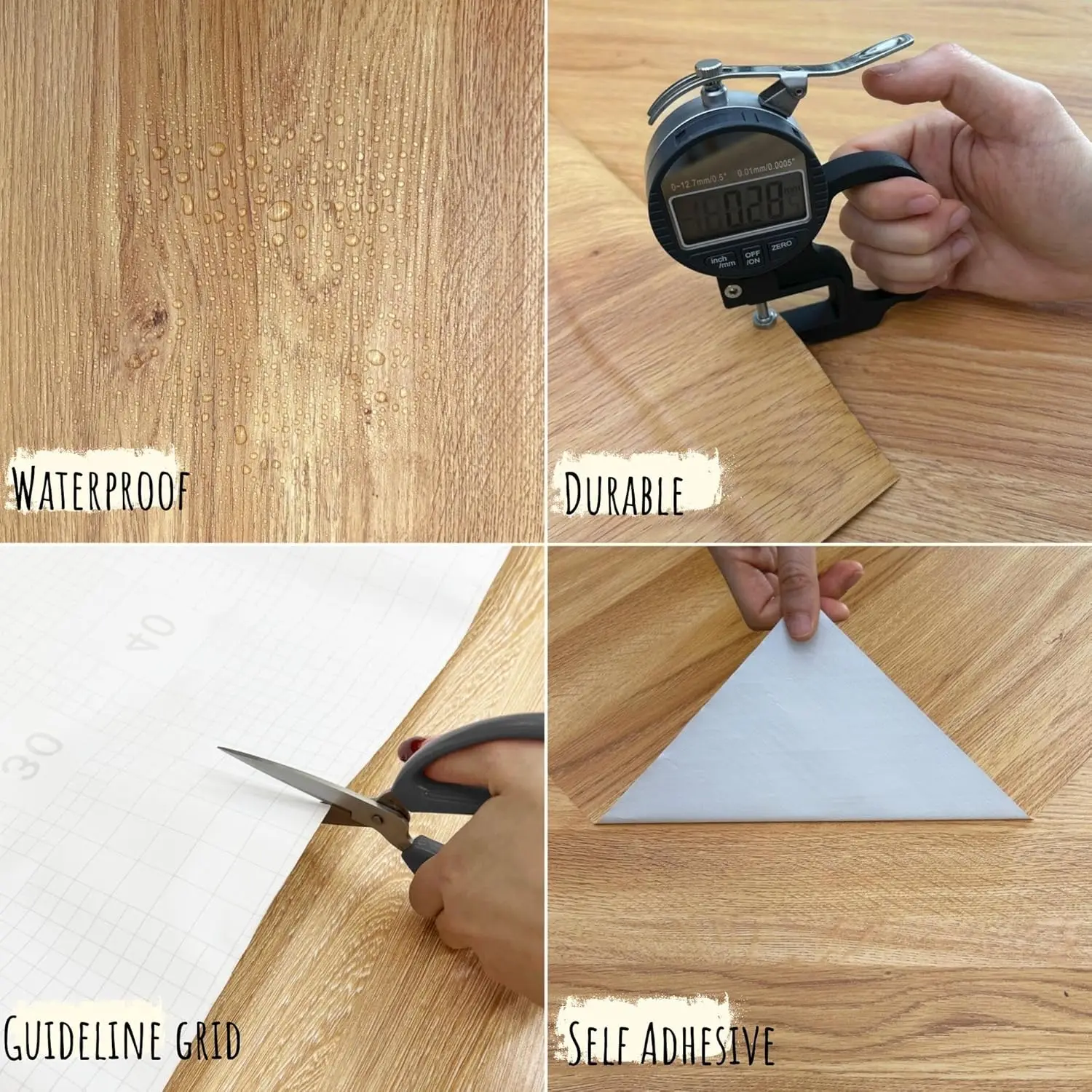 1 لفة بولي كلوريد الفينيل النفط واقية الخشب الحبوب ملصق ذاتية اللصق خلفية للمطبخ كونترتوب خزانة أثاث الجدول جدار تجديد #5