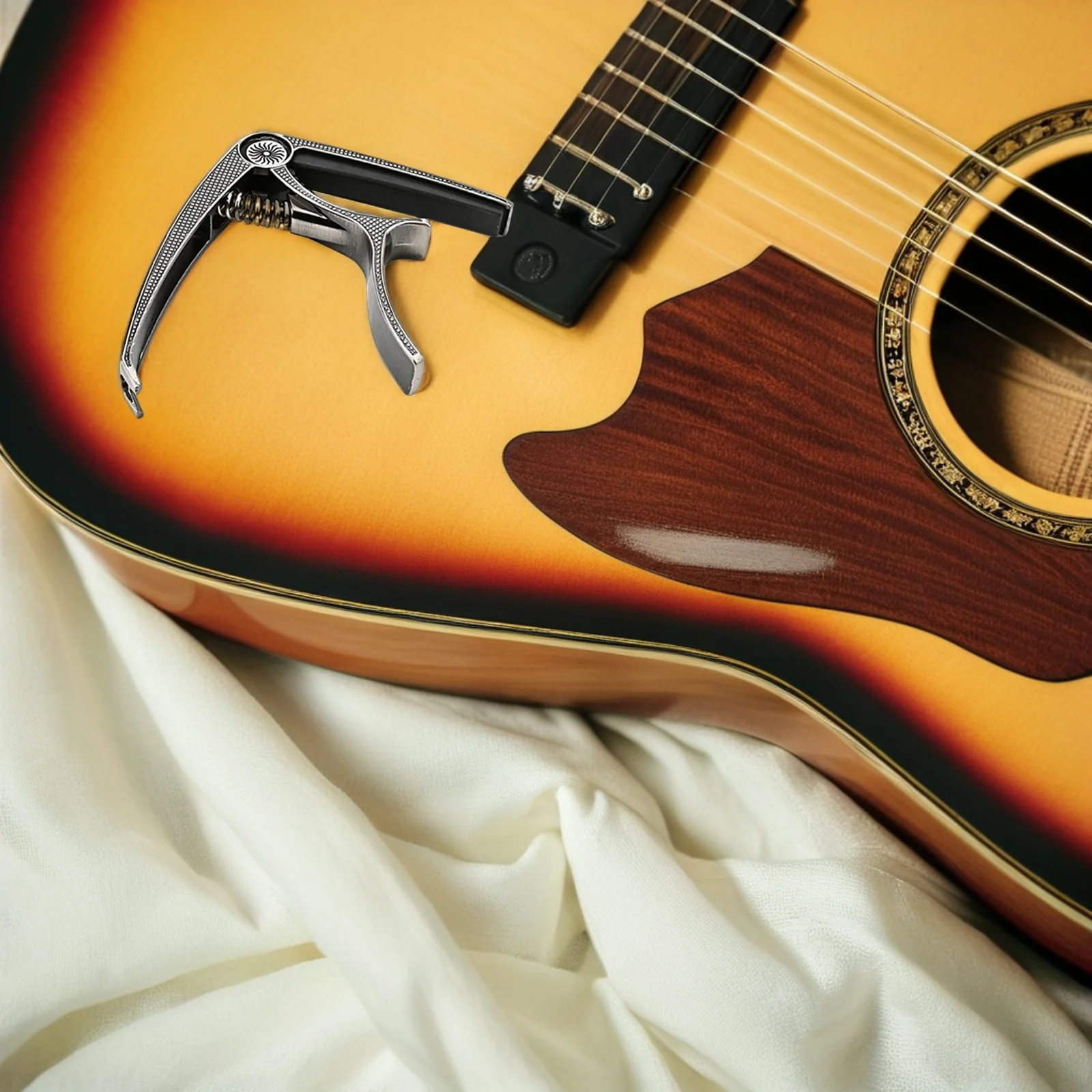 

High Elastic Spring Metal Guitar Capo Portable Exquisite Tone Modified Clamp Durable Stable Pressure for All Players