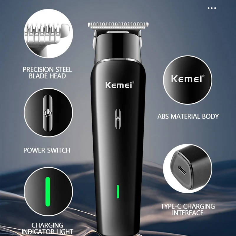 Kemei Professional Hair Clipper Rechargeable Hair Trimmer Cordless Barber Hair Cutting Machine Haircut Trimmer for Men KM-1115