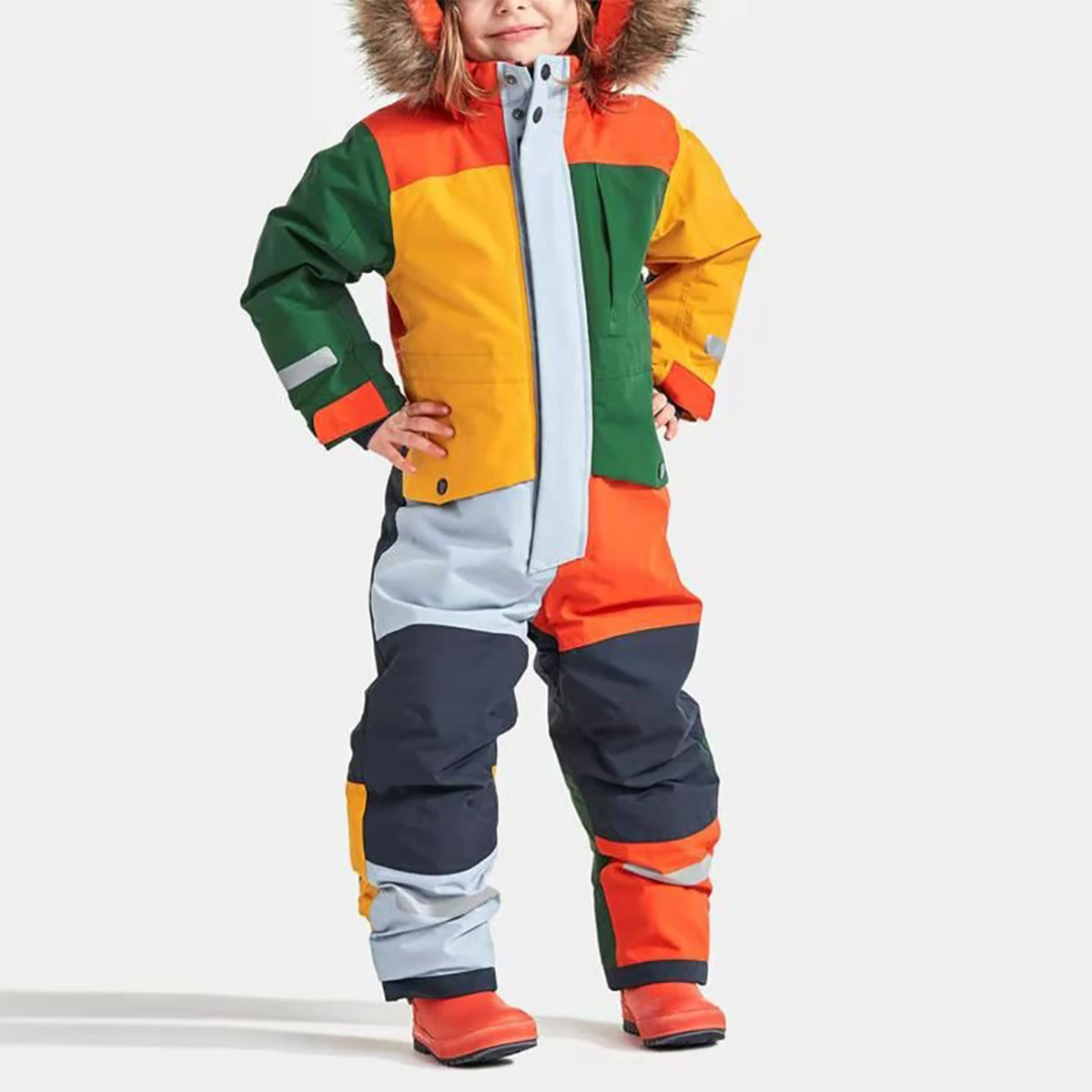 2025 Children Ski Jumpsuit Ski Suit Boys Girls Autumn Winter Windproof Warm Outdoor Fleece Jacket Pants Kids Skiing Snowboarding