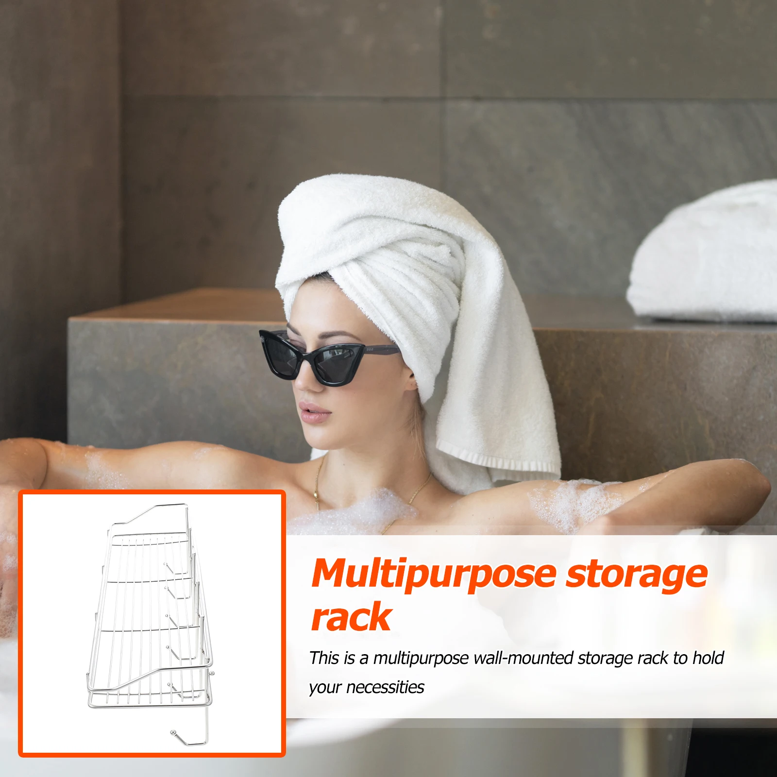 

Stainless Steel Wall Mounted Storage Rack Heavy Duty Floating Shelf Bathroom Kitchen Toiletry Holder Long Lasting Rustproof