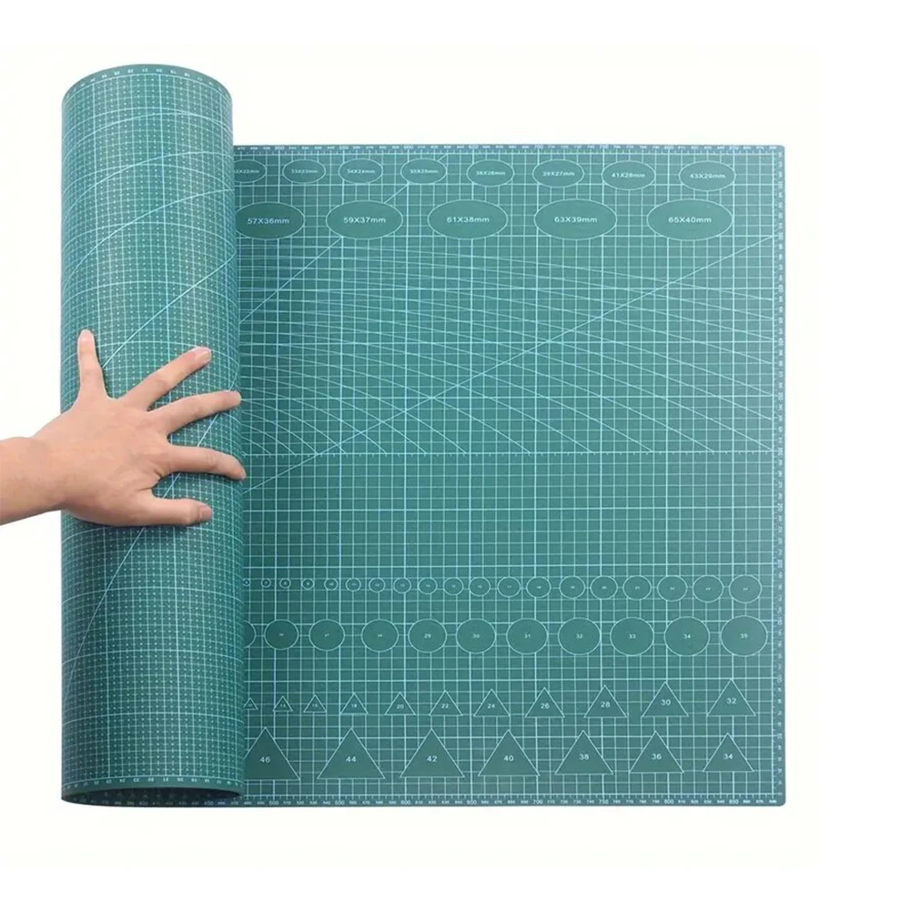 Cutting Pad Large Self Healing PVC Cutting Mat, Double Sided, Gridded Rotary Cutting Board for Craft, Fabric, Quilting, Sewing