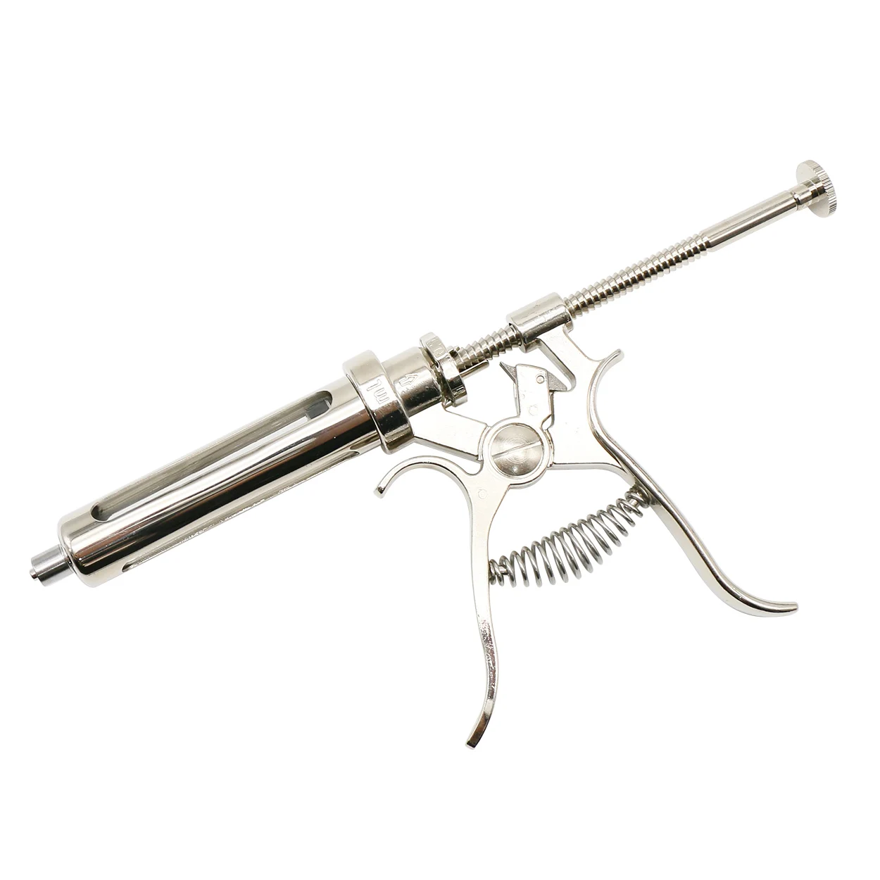 Veterinärtier-Spritze mit kontinuierlicher Injektion, Revolver, 10/20/50 ml, automatische Impfpistole aus Edelstahl für Kuh, Schwein, Schafe – Detail 7