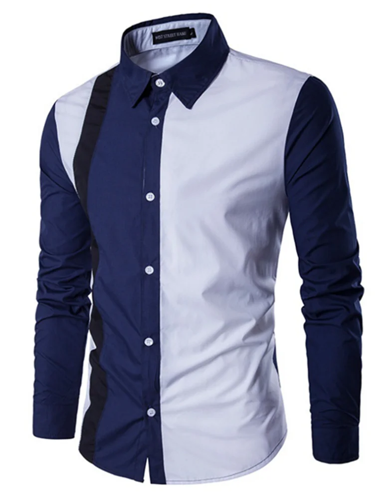 

2026 Men's Long Sleeve Four-Way Stretch Digital Print Seasonal Cardigan Flared Collar Shirt
