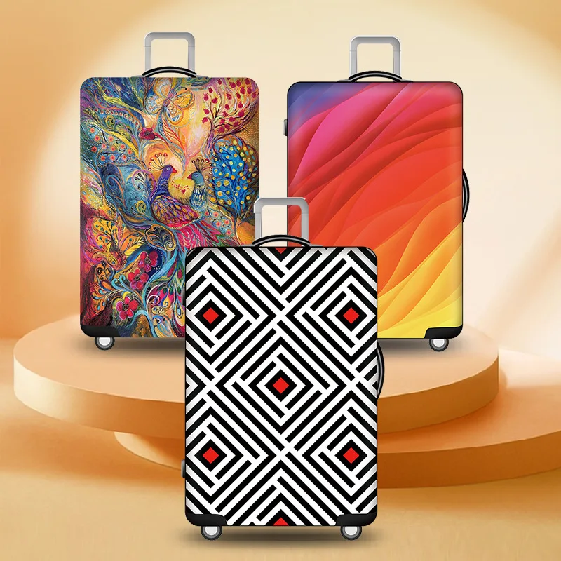 

Luggage printed elastic cover Thickened wear-resistant trolley case Travel dust cover Suitcase protective cover