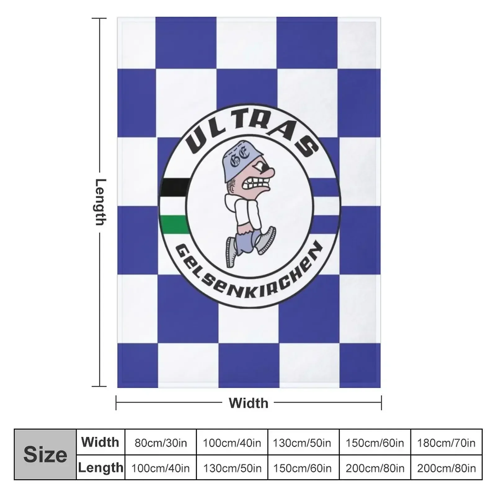 Ultras Gelsenkirchen Throw Blanket Nap Polar Kid'S Blankets For Baby Blankets