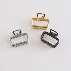 New Fine Vintage Women Small Hairpins Minimalist Style Ponytail Square Crab Alloy Hair Claw Clips For Girls Accessories Gifts