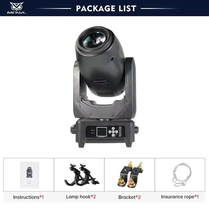 250W 3in1 BSW LED Moving Head Projection Light DMX512 Beam Spot Wash for Concert Disco Nightclub Stage Lighting
