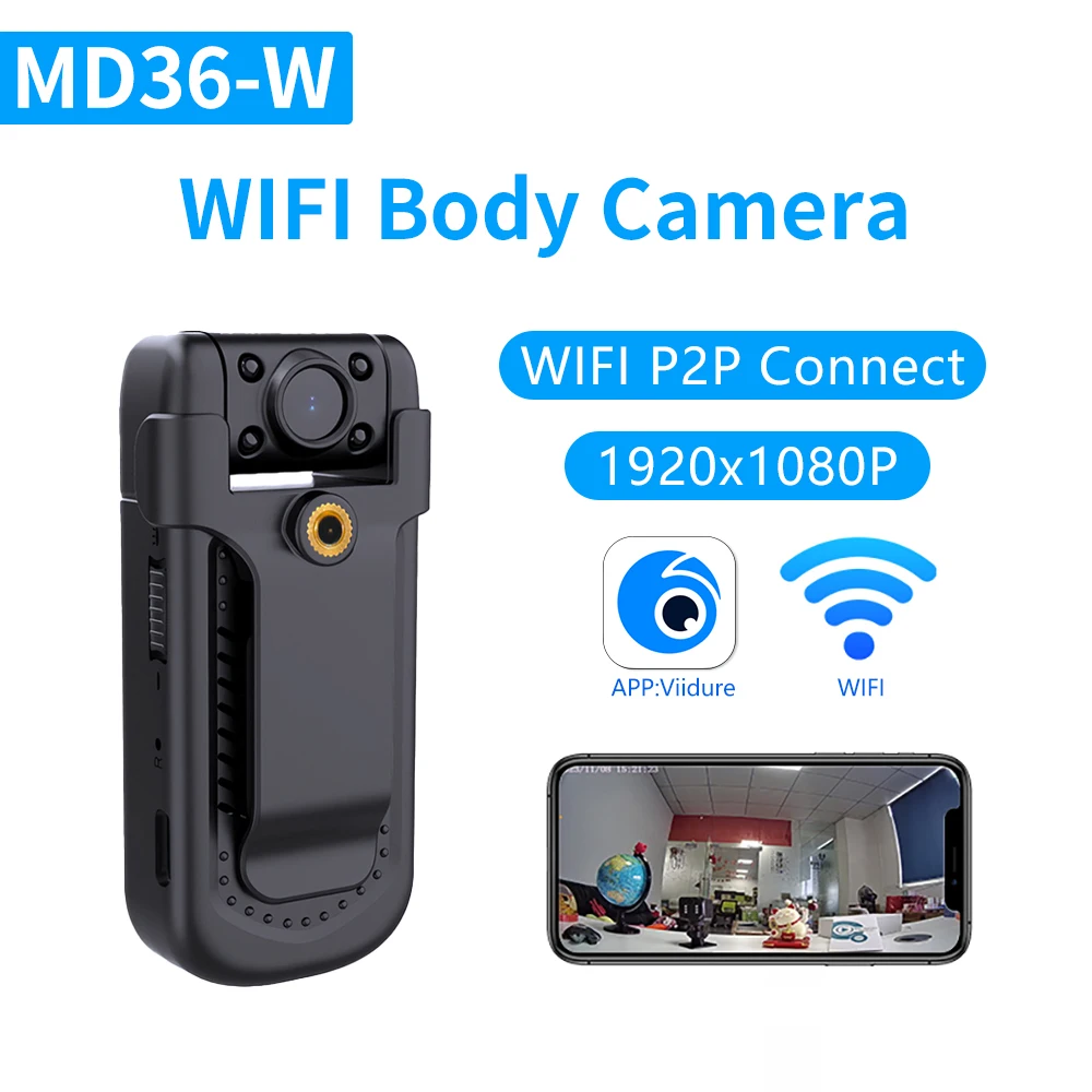 

Digital MiniWifi Hotspot Mini Camera 1080P Portable Digital Video Recorder with App Police Body Cam Small Sport DV P2P Camcorder
