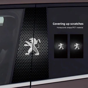 Carro B-Pilar Decoração, Centro Coluna Capa, Decalques PET, Acessórios para Peugeot 206, 307, 308, 3008, 207, 208, 407, 508, 2008, 408, 301, 106 8 principais vendas coluna peugeot 206 - №1