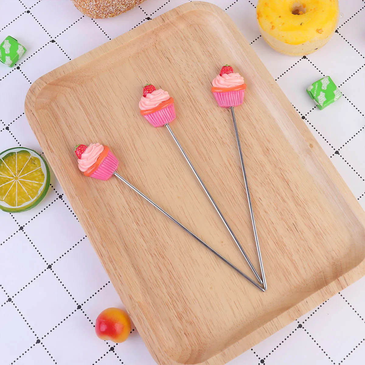 

4pcs Stainless Steel Cake Tester Baking Tool for Cupcakes Biscuits Cooking Home Bakery Supplies Cake Test Pin Baking Tester