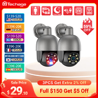 Techage UHD 4K 5MP 8MP IP Camera Red-Blue Light Alert Human Detection Night Vision PoE Security CCTV camera Protection Video