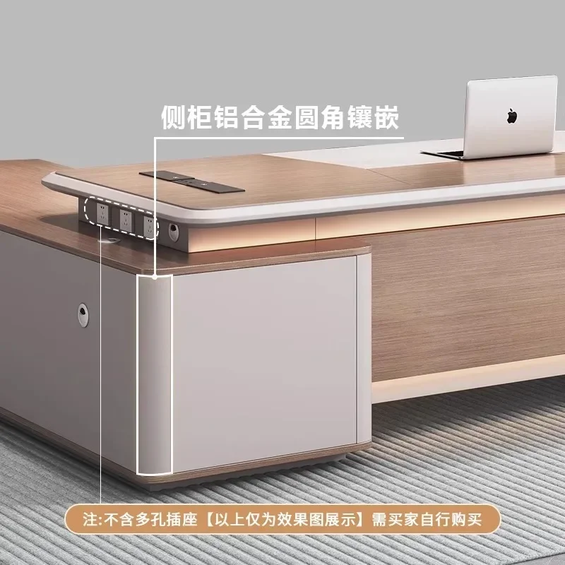 y9.1- high-end light luxury desk boss table simple modern paint desk president table manager table and chair combination single