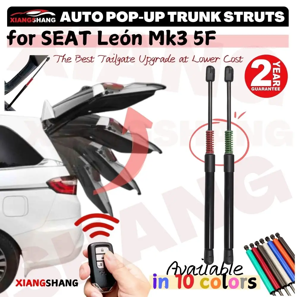 Automatyczne rozpórki klapy bagażnika do SEAT LEON Mk3 5F 5-drzwiowy kombi 2013-2020 590mm, automatyczne otwieranie, podnośniki gazowe ze sprężynami. — zdjęcie 3