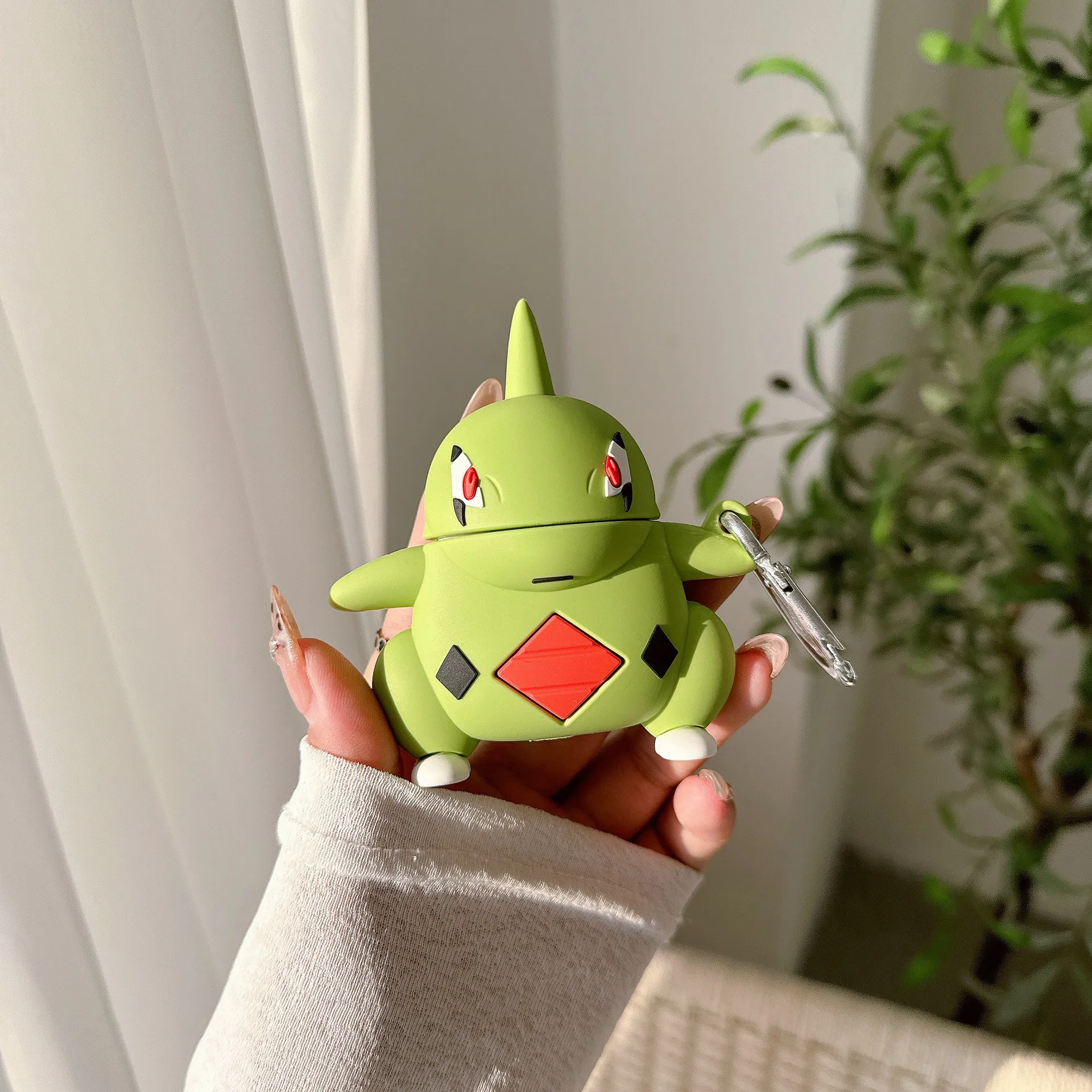 For Airpods Pro 2 Case,3D Pokemon Ball Larvitar Protective Earphone Silicone Anime Cover For Airpods 4 3 2 1 Case Cover Kids view 2