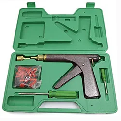 Car Bicycle Tubeless Tire Puncture Professional Repair Kit Rubber Mushroom Repair Nail Vacuum Gun Tire Air Leakage Blockage Kit