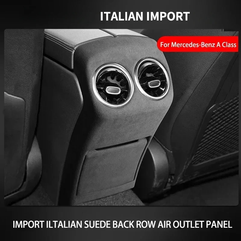 

Suede For Mercedes-Benz A Class W177 V177 Car Rear Air Vent Outlet Cover Panel Frame Interior Upgrade Accessories