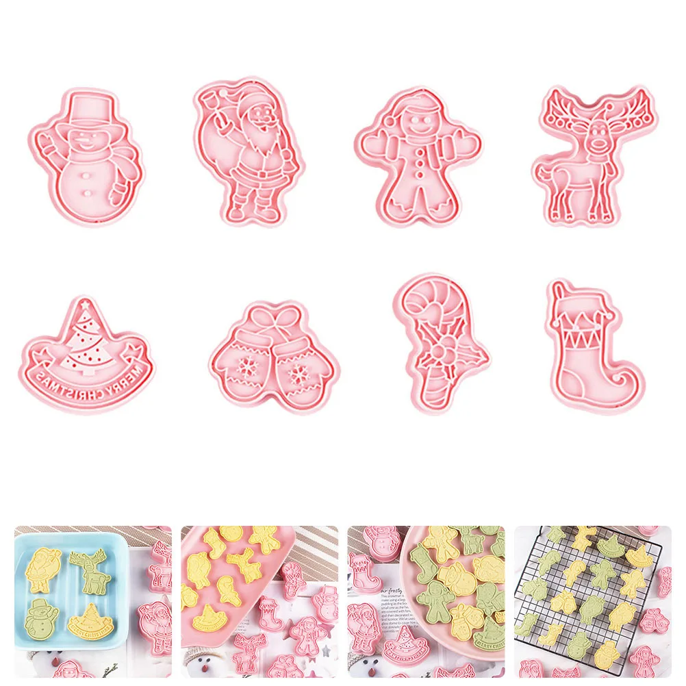 

8 Pcs Baking Bakery Cake Tray Molds for Metal Mould Cookie Christmas Cookies Biscuits