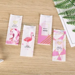 100Pcs Flamingo Cactus Unicorn Handmade DIY Nougat Plastic Food Packaging Candy Wrapping Bakery Bags Baking Tool