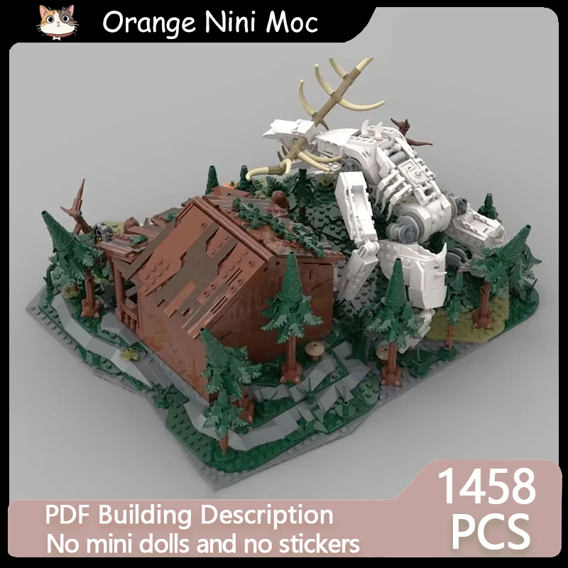 Medieval Movies Model DIY MOC Building Bricks Abandoned Cabins and Monsters Modular Technology Holiday Assemble Toys Suit
