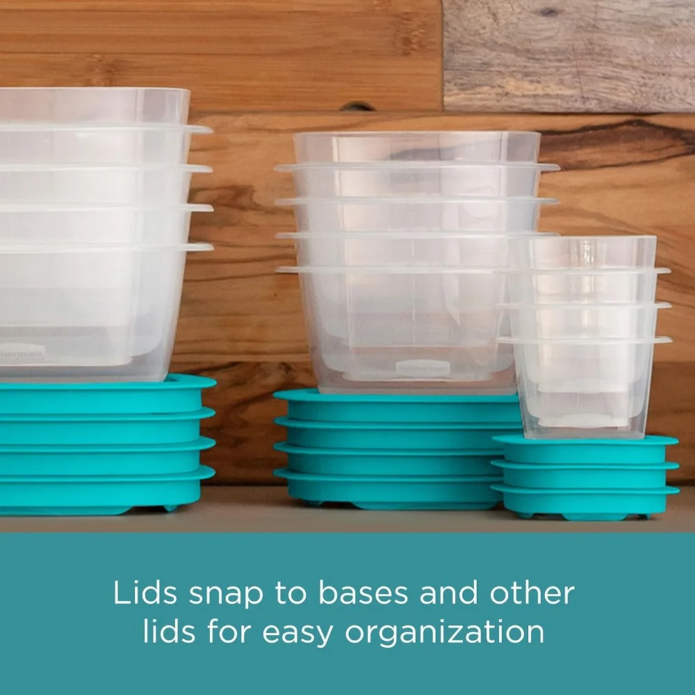 

NEW - 38-Piece Food Storage Containers with Snap Bases for Easy Organization and Lids for Lunch, Meal Prep