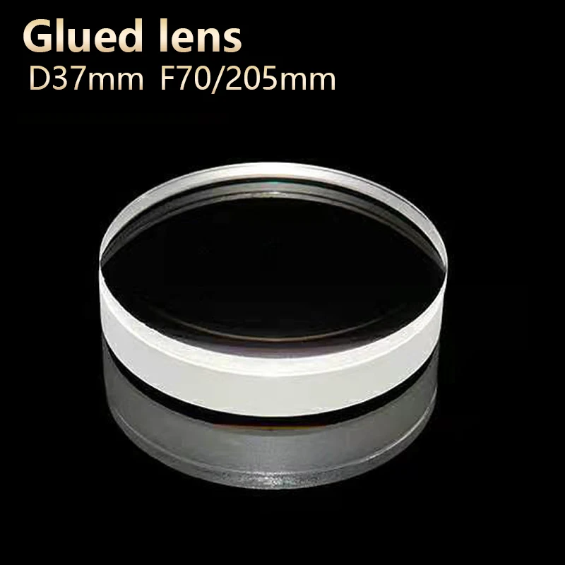 Glue lenses Microscope eyepiece telescope Achromatic DIY Photo agglutination stage lights D37mm F70/205mm