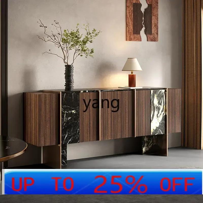 

LTT light luxury marble dining side retro storage cabinet villa entrance locker