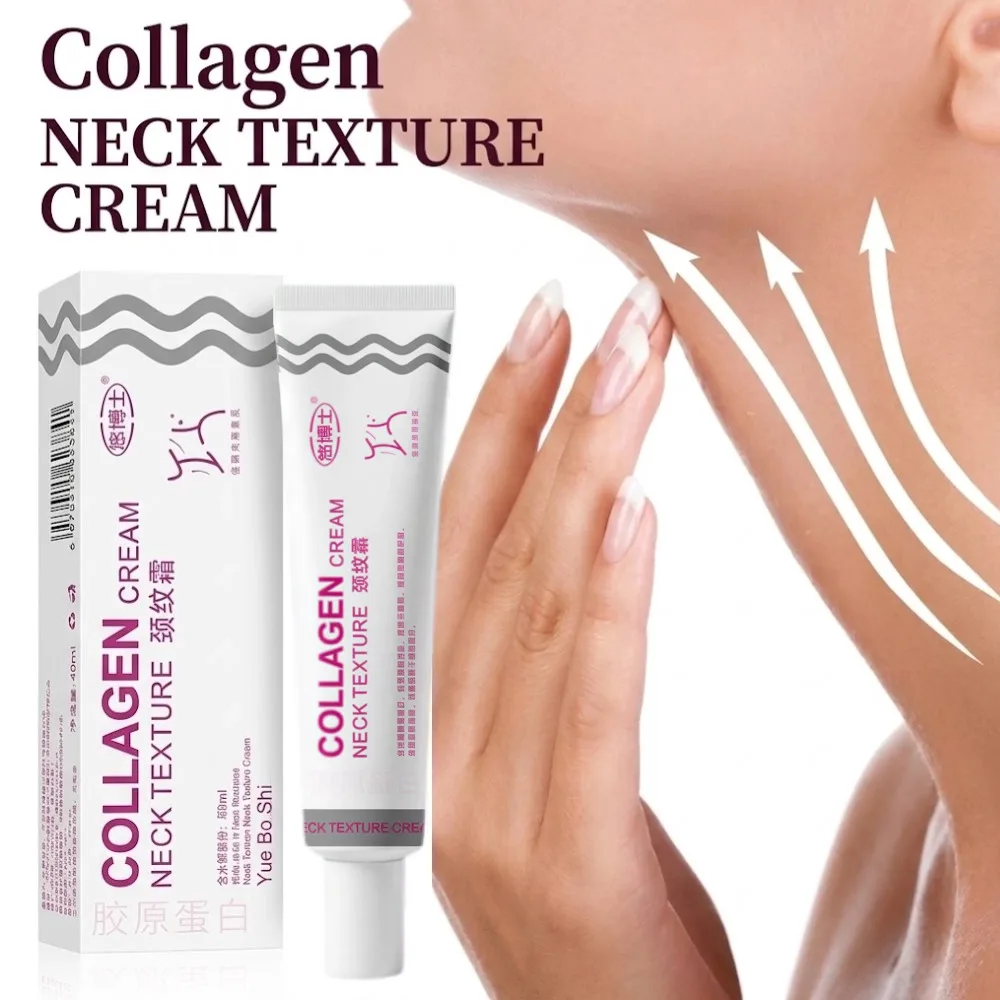 Collagen Neck Cream Collagen Eliminate Neck Fine Lines Anti-ageing Lift Rejuvenation Nourish Eliminate Double Chin Skin Care
