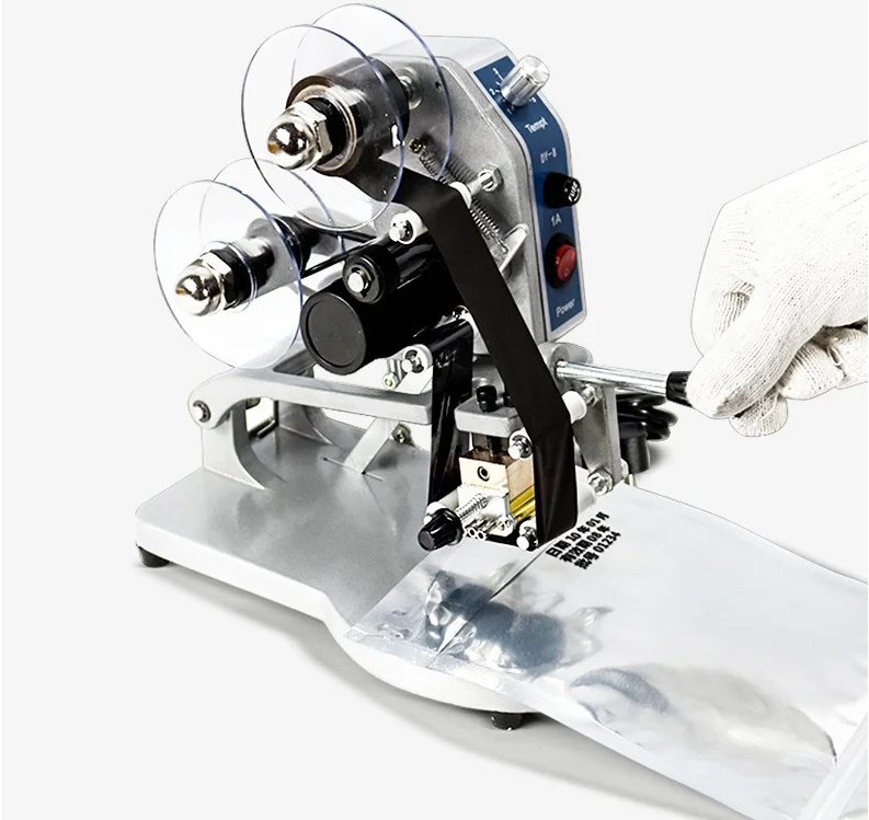 Manual Date Marking Machine Label Printer Direct Thermal Coding Machine Ribbon Encoder DY-8 With Characters