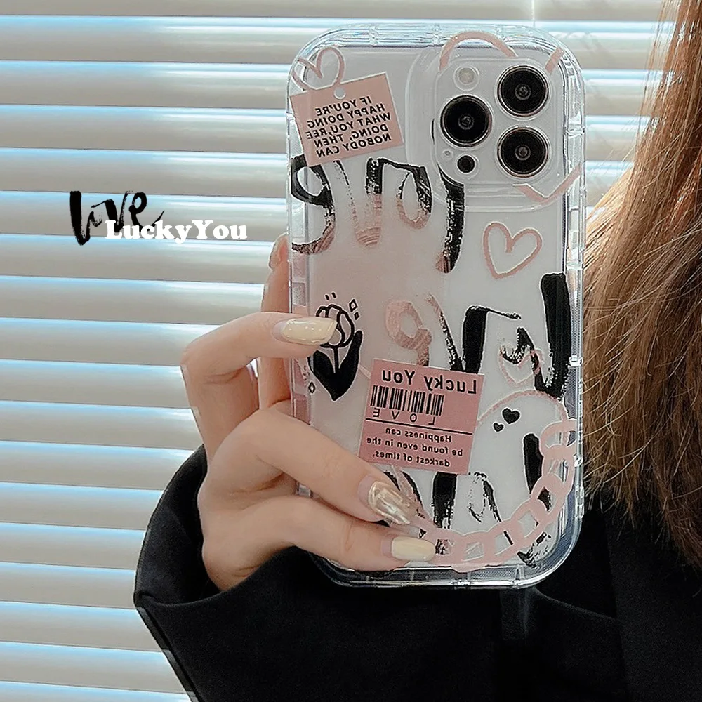 Instagram Doodle For iPhone 16 15 14promax phone Case New Sweet For iPhone 13 12pro 11 Spice Soft