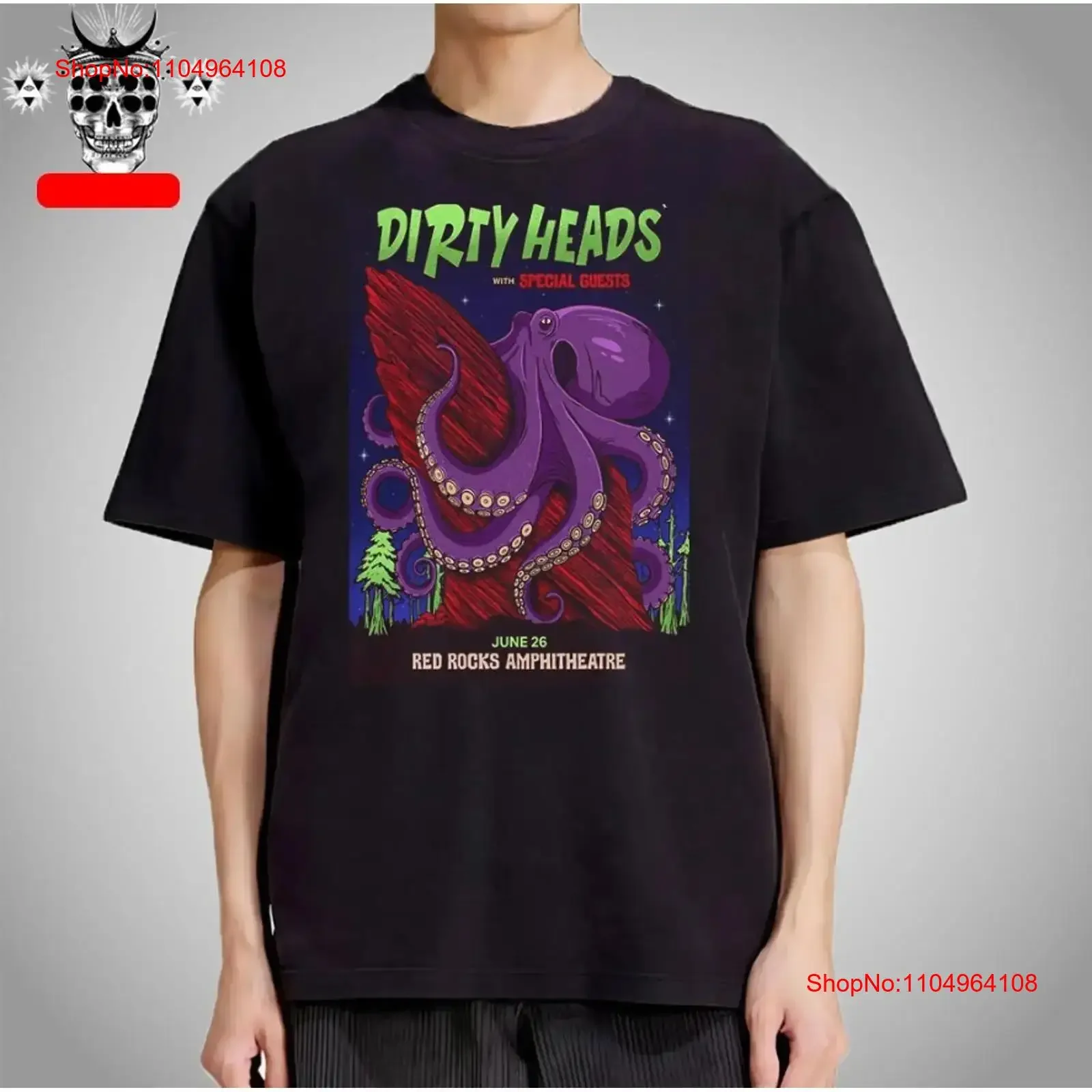 

Футболка Dirty Heads Live In Concert At Red Rocks Amphitheatre Morrison Colorado, винтажный потертый топ для повседневной носки унисекс