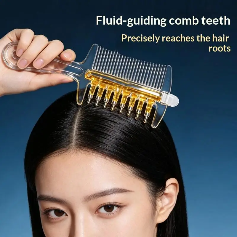 1Pcs Anti-Frizz Hair Care Hair Oil Comb Multi-Function Head Applicator Scalp Nourish Anti-Static Hair Firming Applicator Gift