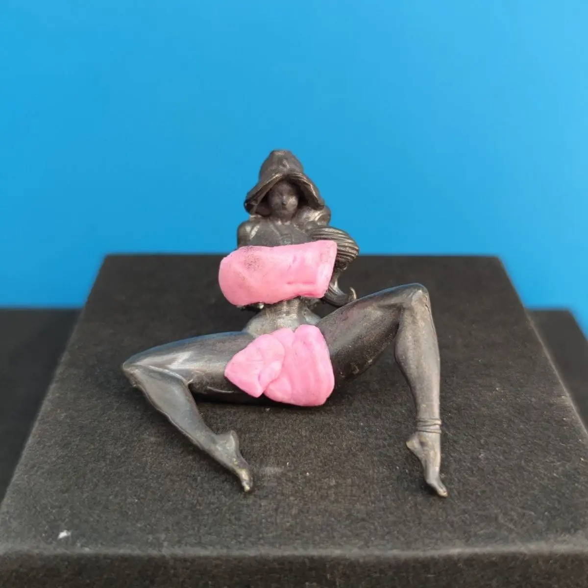 

​​Antique Brass Anime Girl Statue, Gothic Figure, Vintage Desktop Decor, Unique Collectible Model Gift​​