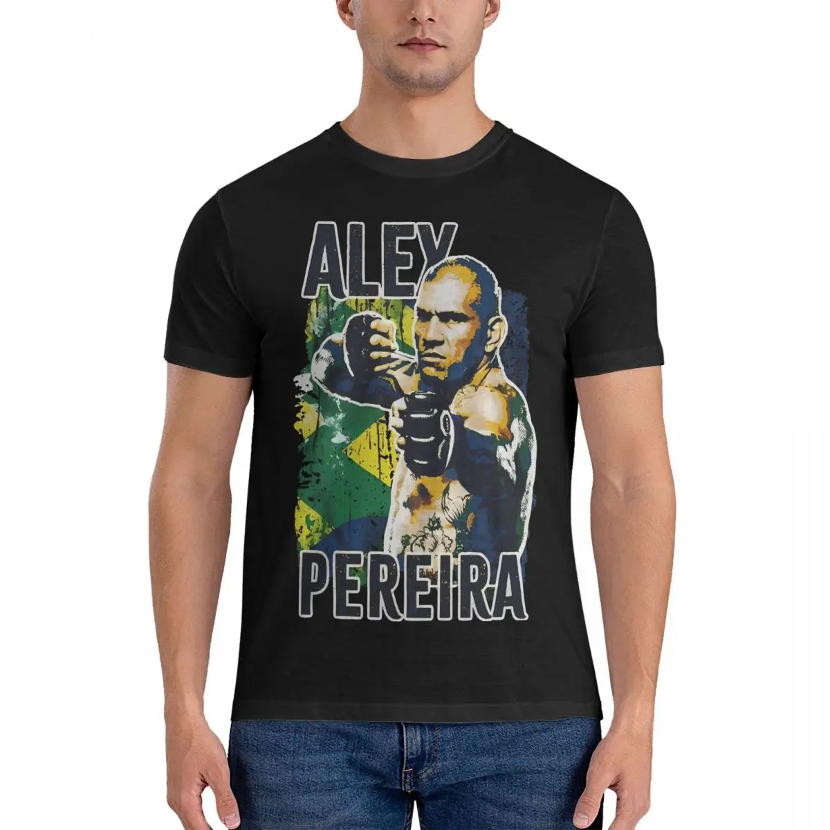 Alex Pereira Grunge T Shirt for Men Women Cotton Awesome T-Shirt Crewneck Tees Short Sleeve Tops Plus Size